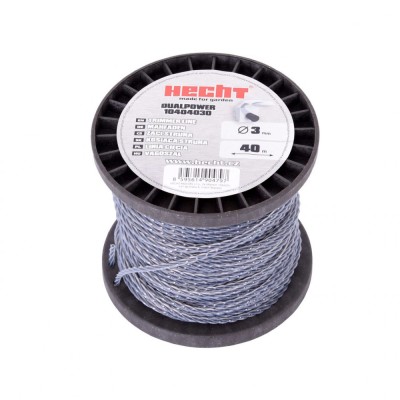 Fir pentru trimmer HECHT 10404030, profil rasucit, diametru 3 mm, lungime 40 m, cu insertie metalica foto