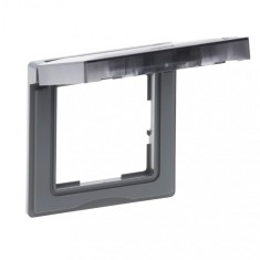 Rama ornament 1 post cu capac IP44 Legrand Suno aluminiu 721344