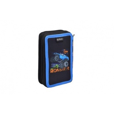 PENAR NEECHIPAT CU 3 FERMOARE, DIMENSIUNE 20 X 6 X 13 CM, MOTIV TRUCK MONSTER foto