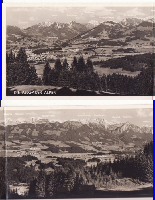 Ilustrata Germania-Oberstdorf- Alpi-triptic