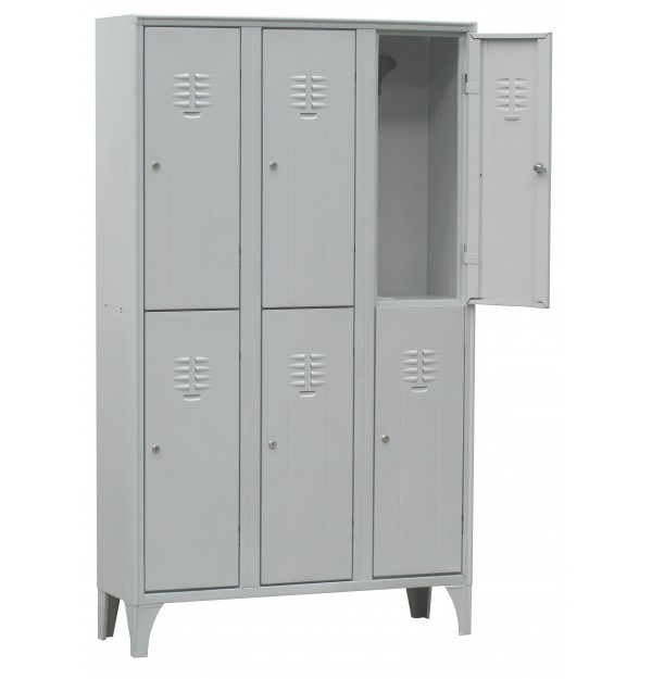 VESTIAR METALIC CU PICIOARE SI 6 USI 113/06, 1050x350x1800 mm (LxlxH), Italia