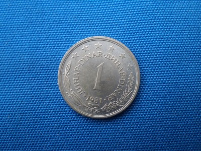 1 DINAR 1881-JUGOSLAVIA foto