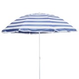 Umbrela soare de plaja / gradina, WH002-2, rotunda, structura metal, albastru, D 180 cm