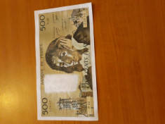Bancnota 500 Fr.1975 - AUNC foto