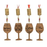 Cumpara ieftin Decoratiune - Cork Wine Glass - mai multe modele | Kaemingk