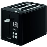 Prajitor de paine Tefal TT640810, 850W, ecran digital, 3 functii dedicate, 7 niveluri de rumenire, Negru