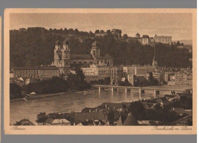 CPIB 23973 - CARTE POSTALA - PASSAU. INNBRUKE DOM, GERMANIA, CIRCULATA, 1949, STAMPILA, TIMBRU, VERLAG foto