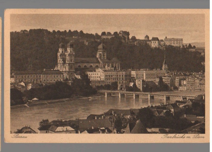 CPIB 23973 - CARTE POSTALA - PASSAU. INNBRUKE DOM, GERMANIA, CIRCULATA, 1949, STAMPILA, TIMBRU, VERLAG