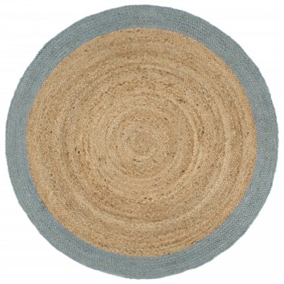 vidaXL Covor manual cu margine măslinie, 240 cm, iută 343610 foto