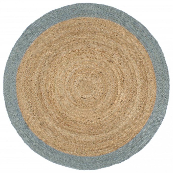 vidaXL Covor manual cu margine măslinie, 240 cm, iută 343610