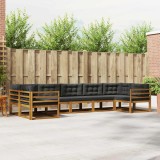 Cumpara ieftin Set de canapele de exterior 7 buc. 7-Locuri Natural si Antracit