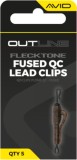 Clips Plumb Pierdut AVID Outline FleckTone Fused Lead QC Clips, 5buc/pac
