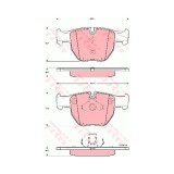 Set placute frana Trw GDB1526, parte montare : Punte fata