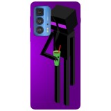 Husa compatibila cu Motorola Edge 20 Lite model Enderman, Silicon, TPU, Viceversa, Transparent, Carcasa