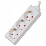 Prelungitor 3 x prize Schuko, 1.5m, 16A, alb