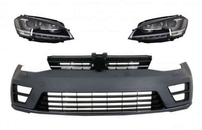 Bara Fata cu Faruri Faruri 3D LED Semnalizare Dinamica VW Golf VII 7 (2013-2017) R-Line Look Performance AutoTuning