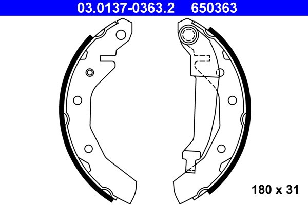 ATE 03.0137-0363.2 Set saboti frana