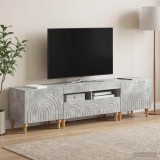 Cumpara ieftin Set de 3 piese pentru TV cu LED Gri Beton Lemn prelucrat
