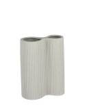 Vaza flori portelan gri Vivy 12x6x16h