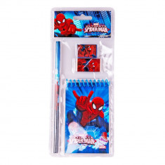 Set scoala Spiderman 4 piese blue foto