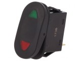 Comutator Basculant Negru LED ON-OFF-ON 21A/14VDC