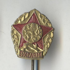 Insigna veche militara Cehia - SVAZARM - ANII 1970