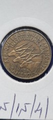 CAMERUN 5 FRANCS 1958 ANTILOPE RAR AUNC