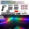 Kit Lumini Ambientale Auto RGB Acrilic 18in1 Wireless Symphony, Control APP, Bord+Usi+Picioare, 12V