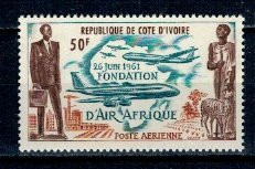 Cote Divoire 1962 - Air Africa, neuzat