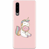 Husa silicon pentru Huawei P30, Unicorn Donuts