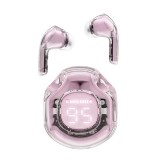 Casti Bluetooth 5.3, Type-C, IPX4, AI Call Noise Reduction, Display Digital - Acefast (T8) - Lotus Pink