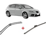 Cumpara ieftin Set 3 stergatoare SEAT LEON (1P1) 2005 - 2013, pentru parbriz si luneta, Valeo Silencio Xtrm