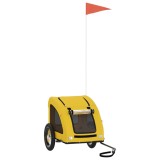 Cumpara ieftin Remorca de bicicleta animale companie galben textil oxford/fier