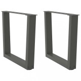 VidaXL Picioare pentru măsuță de cafea &icirc;n formă de V, 2 buc., antracit, 60x(42-43,3) cm, oțel