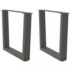 vidaXL Picioare pentru măsuță de cafea &icirc;n formă de V, 2 buc., antracit, 60x(42-43,3) cm, oțel 4012634