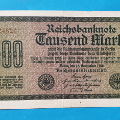 GERMANIA 1000 Mark 1922 - Bancnota veche originala - Superba
