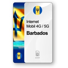 eSIM Internet Barbados, valabil 7 zile, trafic 1 GB, Standard