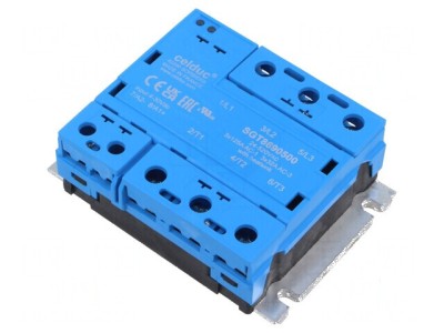 Releu semiconductor trifazat 125A cu &amp;icirc;ntrerupător IP20 foto