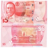 Belize 5 Dollars 2025 P-74 UNC
