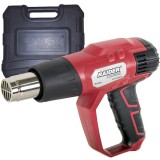 Raider RD-HG23 - Suflanta cu aer cald 2000 W 600 grade C 500 l/min display digital valiza plastic accesorii