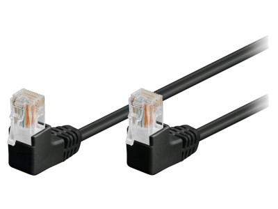 Patch cord U/UTP Cat5e Negru 10m foto