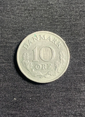 Moneda 10ore 1964 Danemarca foto
