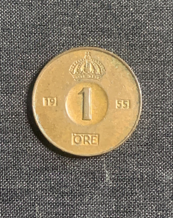 Moneda 1 ore 1955 Suedia