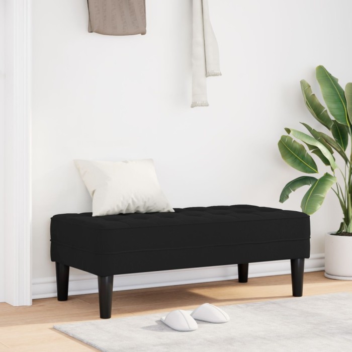Gossi banc negru 113x57x39 cm catifea