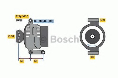 Generator / Alternator FIAT LINEA (323) (2007 - 2016) BOSCH 0 986 048 771 foto