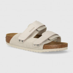 Birkenstock papuci din piele Uji femei, culoarea alb, 1024800