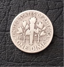 Rosevelt dime, SUA,1946 (Philadelphia)_moneda din argint _ km #195 _ 10 cents foto