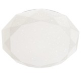 Plafoniera LED Emerald 05-854, 24W, lumina neutra, alb cu efect de sclipire, moderna