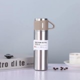 Cumpara ieftin Set Termos +3 Cani Termice din Otel Inoxidabil, 500ml, Culoare Gold