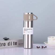 Set Termos +3 Cani Termice din Otel Inoxidabil, 500ml, Culoare Gold
